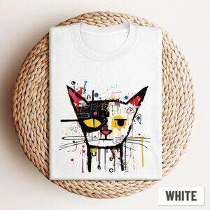 Funny Graffiti Cat Art Shirt, Trendy Cat Shirt, Funny Cat Shirt